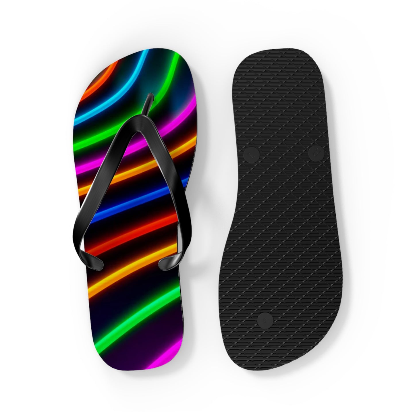 Neon Lights Flip Flops, Sandals Slides, Summer Footwear, Brand New