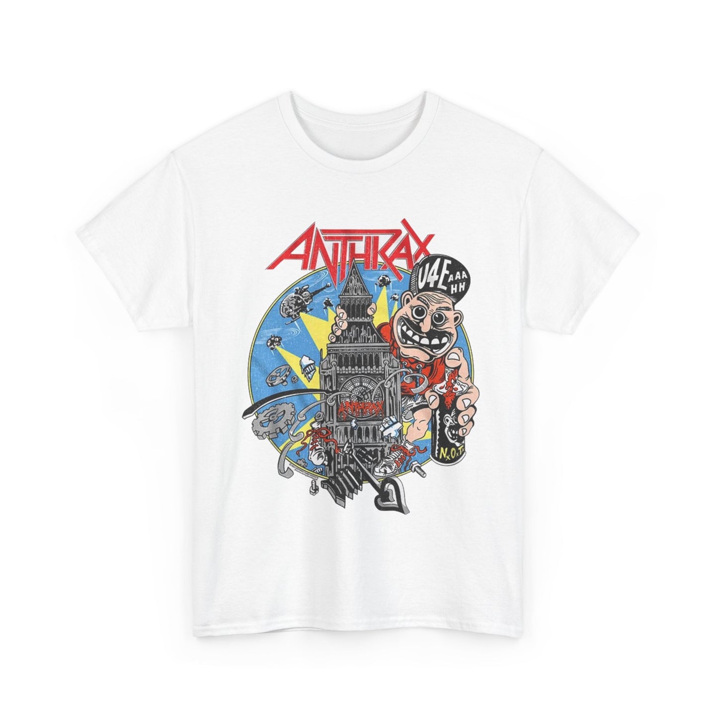 Anthrax Tshirt Punk Band metal vintage graphic art skate Unisex Heavy Cotton Tee