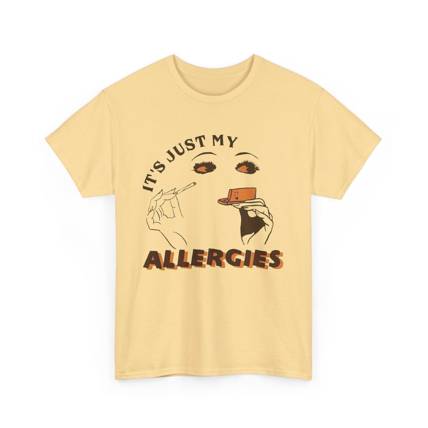 Funny Weed Allergies Graphic T Shirt NEW ADULT Tee