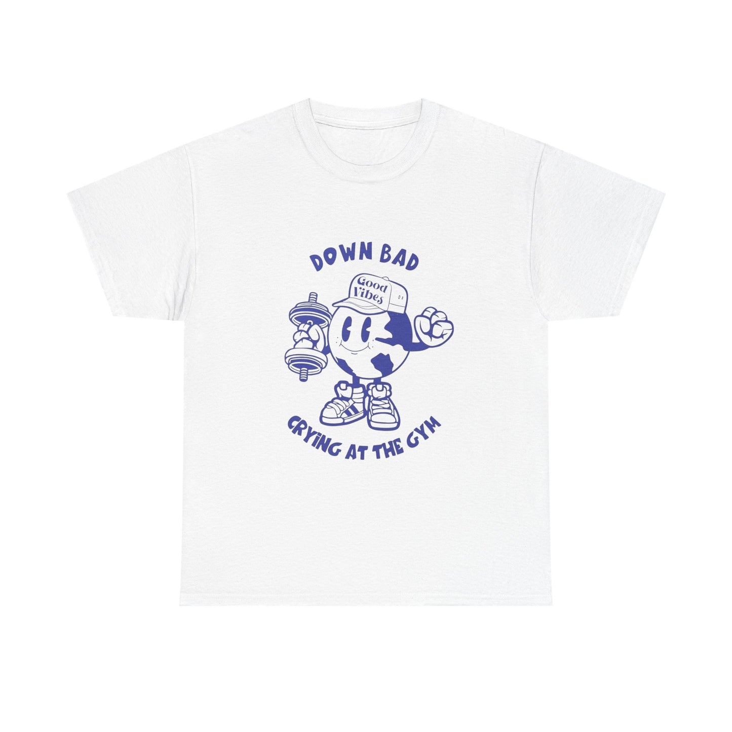 Down Bad Crying At The Gym Gear Graphic T Shirt Unisex Heavy Cotton Tee