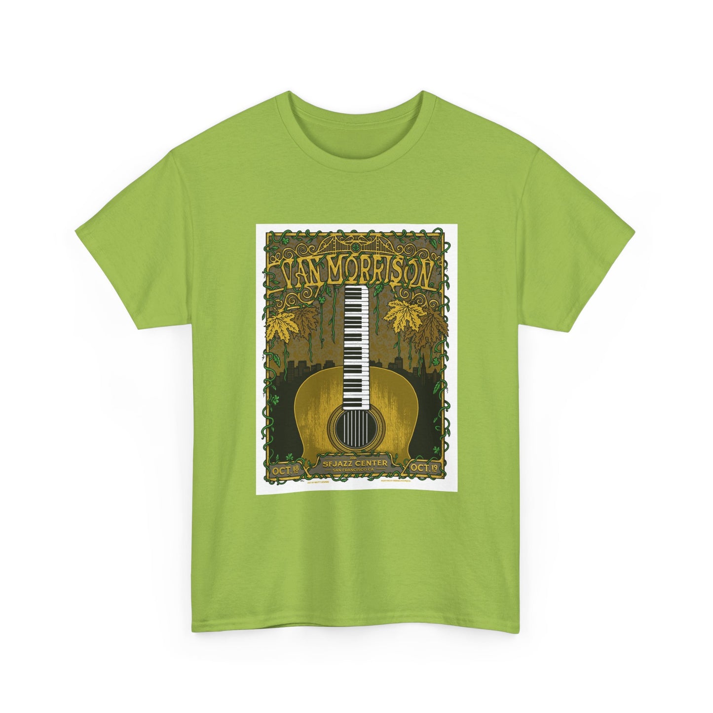 Van Morrison Tshirt Classic Rock Merch Graphic Retro Unisex Heavy Cotton Tee