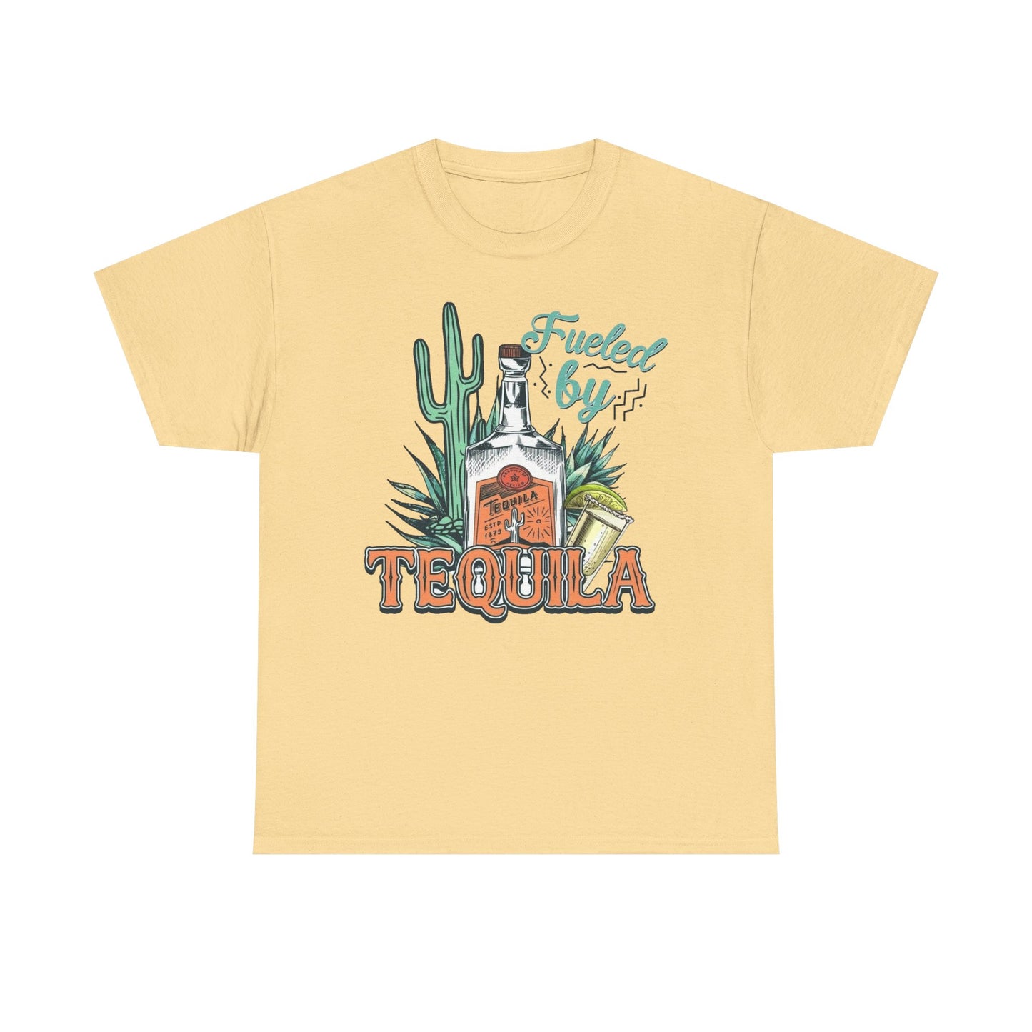 Fueled By Tequila Graphic T Shirt NEW Unisex Heavy Cotton Tee