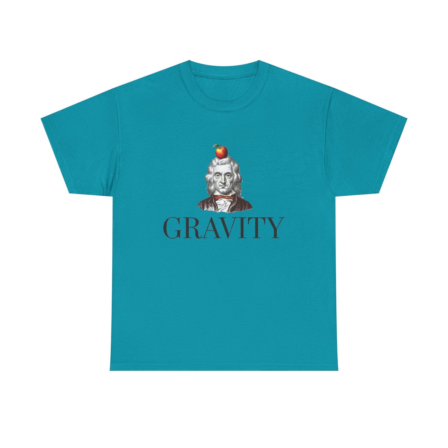 Gravity Sir Issac Newton Funny Graphic T Shirt NEW Unisex Heavy Cotton Tee