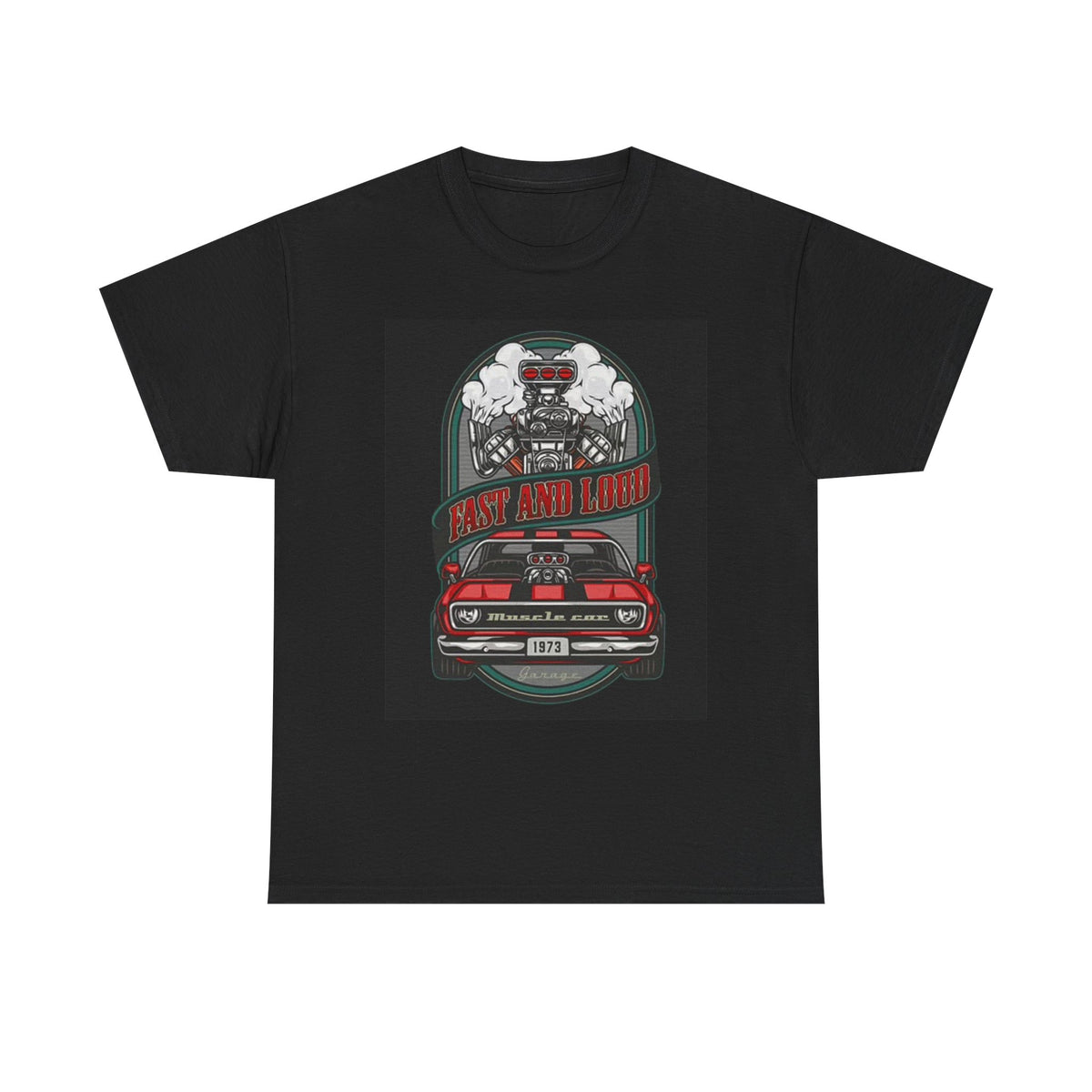 Fast And Loud Graphic T Shirt Vintage Muscle Cars Unisex Heavy Cotton Tee