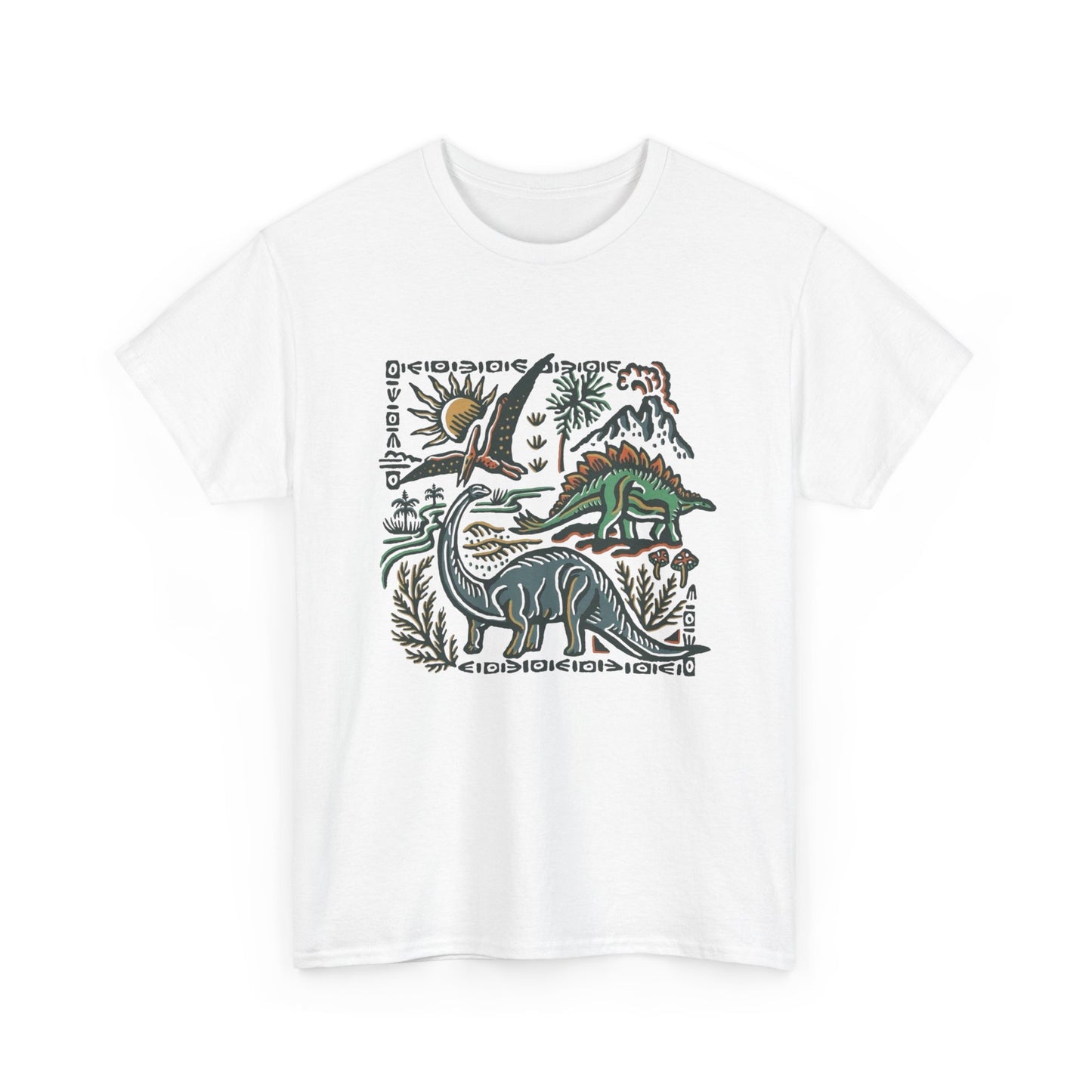 Retro Dinosaur Graphic T Shirt NEW ADULT Heavy Cotton Tee