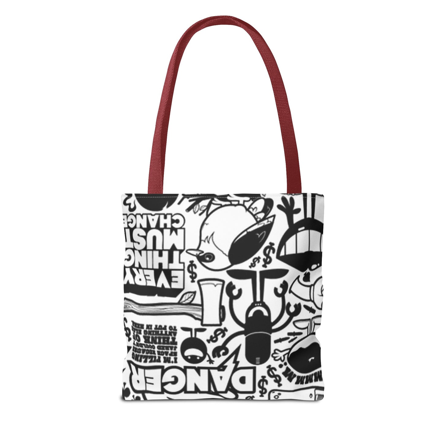 Black And White Stickers All Over BRAND NEW Purse, Pocketbook,Travel Tote Bag