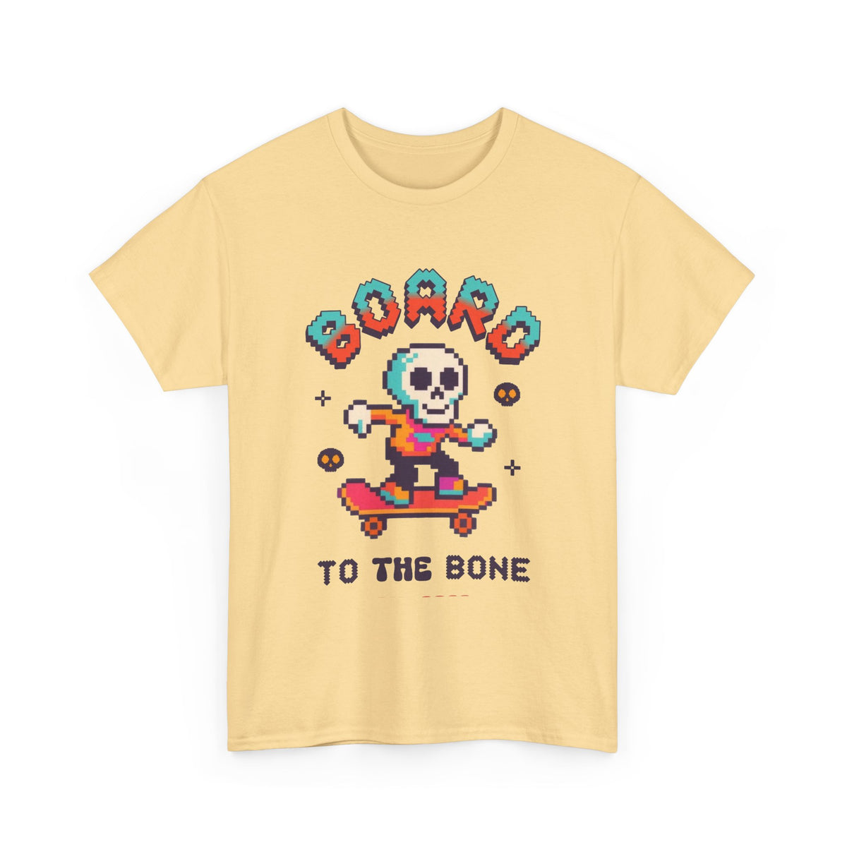 Board To The Bone Graphic T Shirt Skateboarding Men's Heavy Cotton Tee