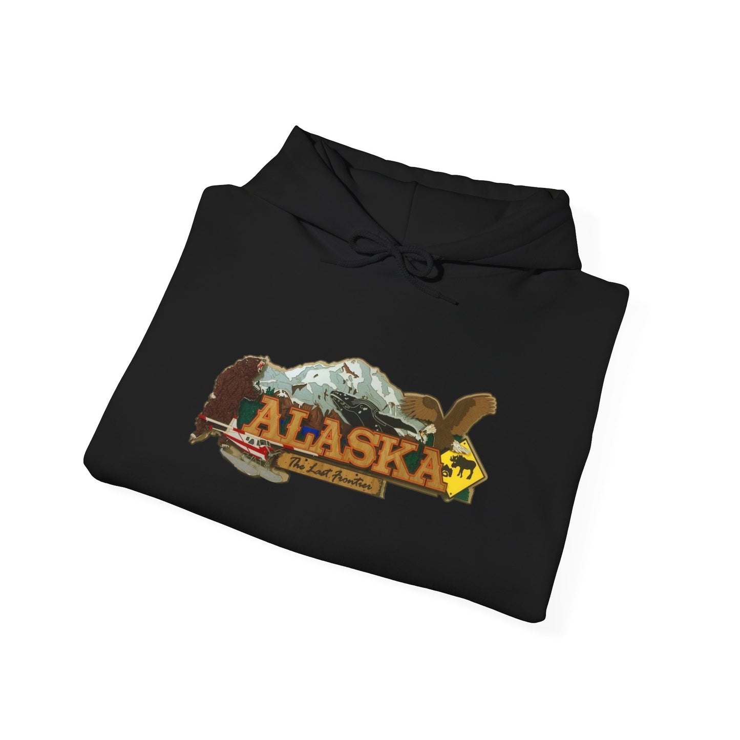 Alaska The Last Frontier Graphic Hoodie  Unisex Heavy Blend™ Hooded Sweatshirt