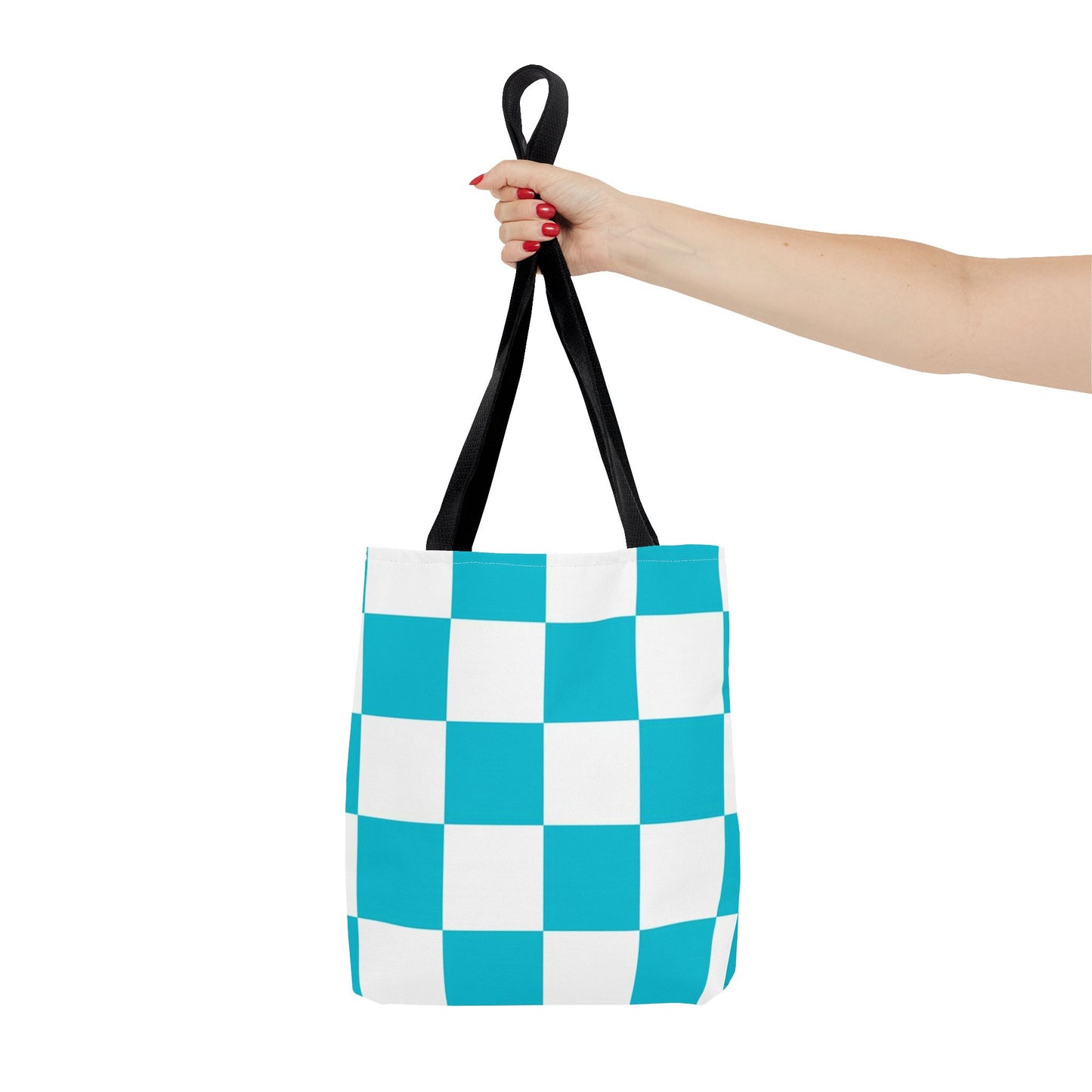 Turquoise Checkered BRAND NEW Purse - Pocketbook - Travel Tote BagTote Bag (AOP)