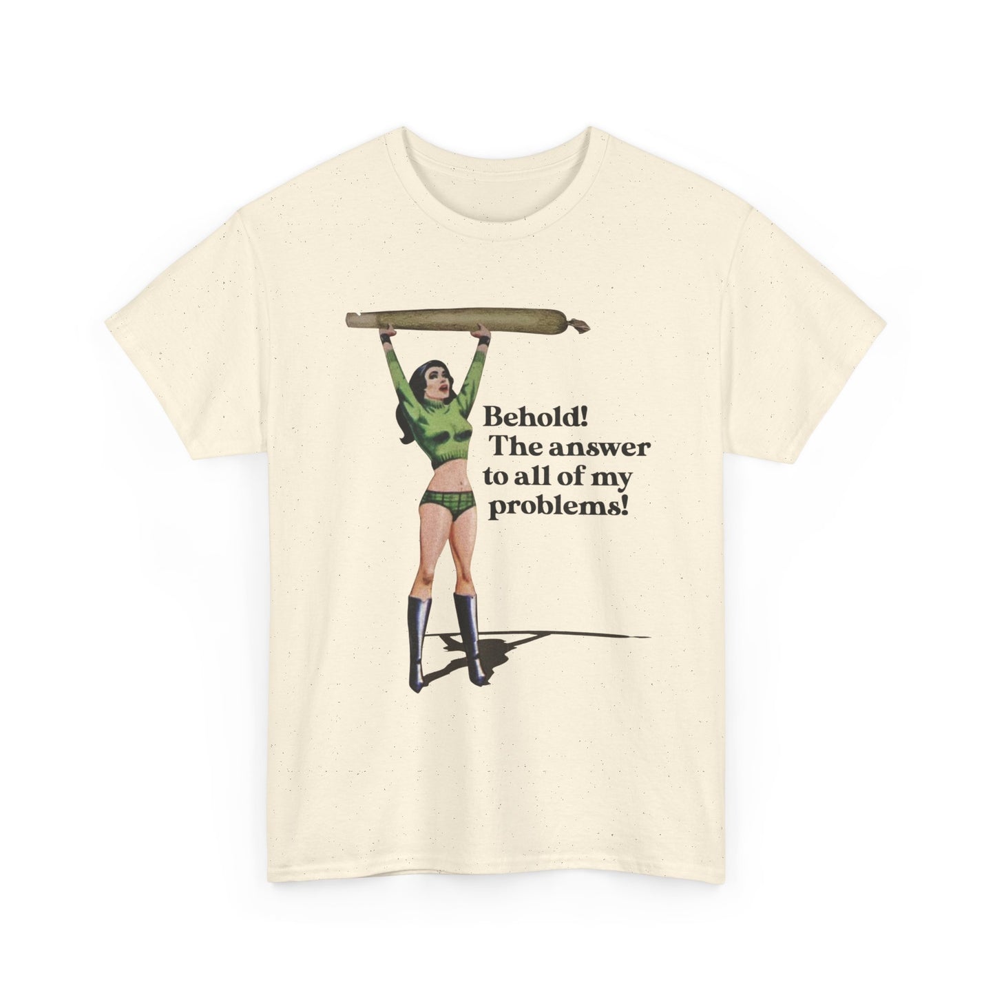 The Answer To All My Problems Weed Graphic T-Shirt Womens Comfy Cotton Tee NEW