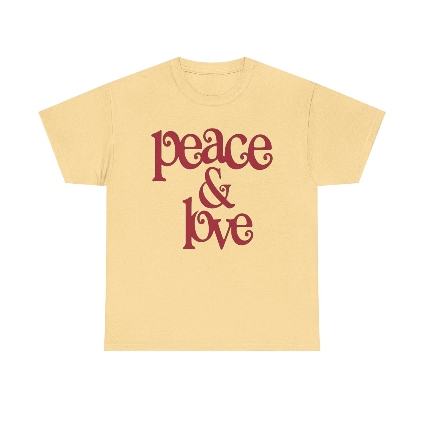 Peace And Love Retro Graphic T Shirt Adult NEW