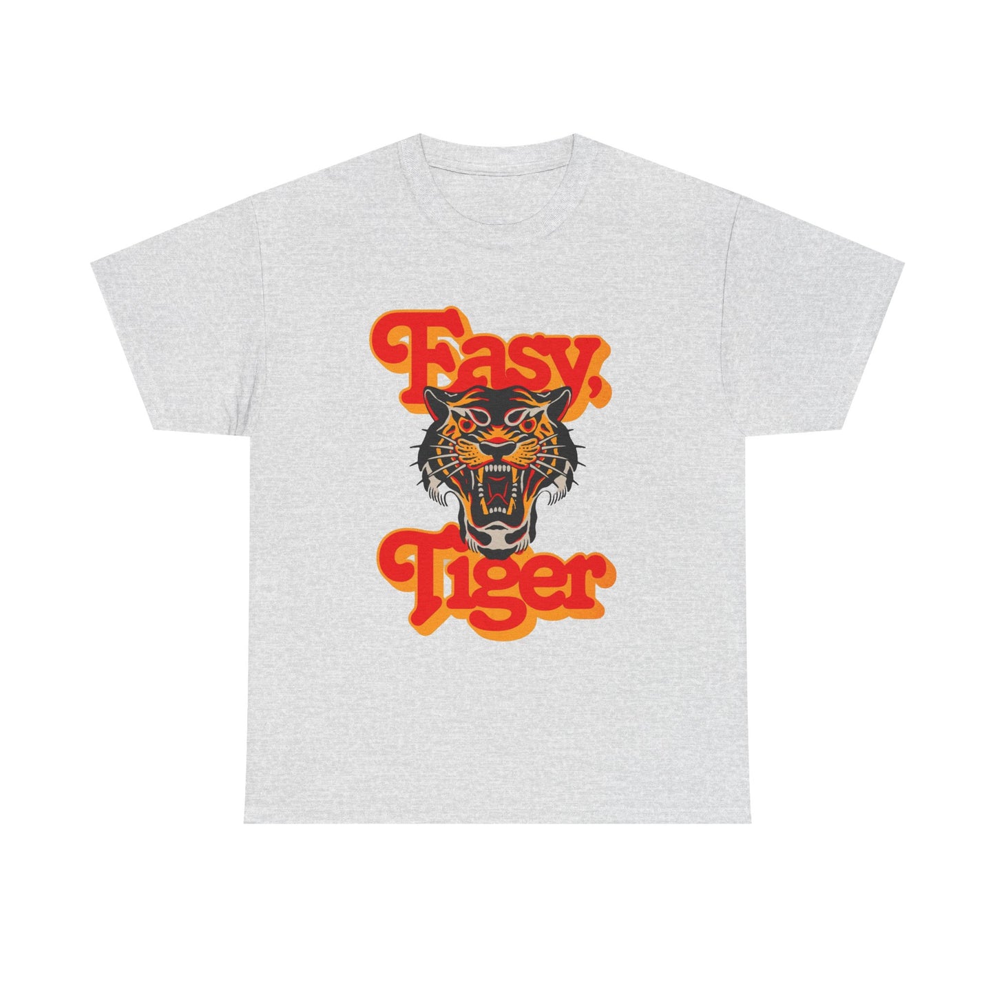 Easy Tiger Retro 70's Classic Graphic T Shirt Regular Men's Heavy Cotton Tee