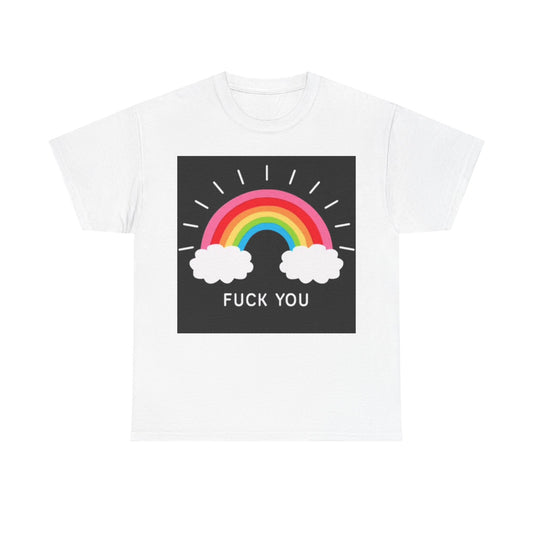 Funny Rainbow Shirt Not Nice Jokes Gift Unisex Heavy Cotton Tee