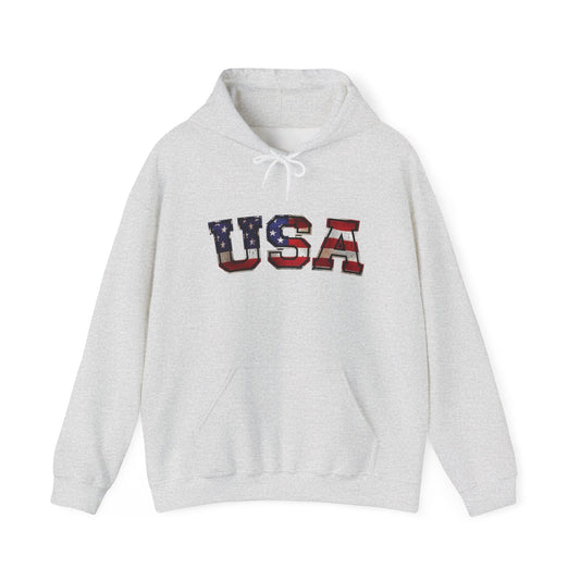 USA Logo American Flag Freedom Graphic Hoodie Heavy Blend™ Hooded Sweatshirt