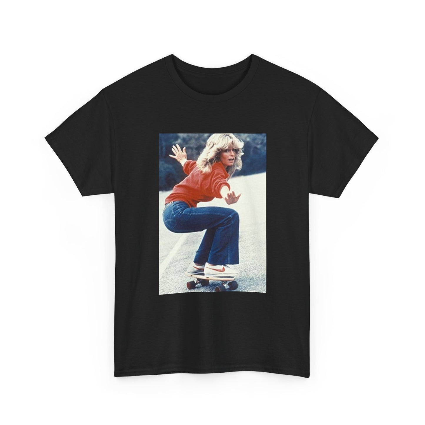 Farrah Fawcett Tshirt Charlies Angels Vintage Model Unisex Heavy Cotton Tee 1