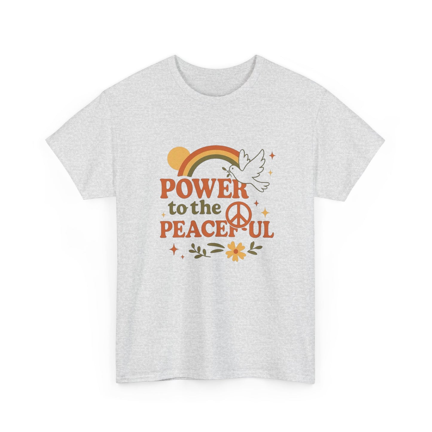 Power To The Peaceful Graphic T Shirt Adult NEW