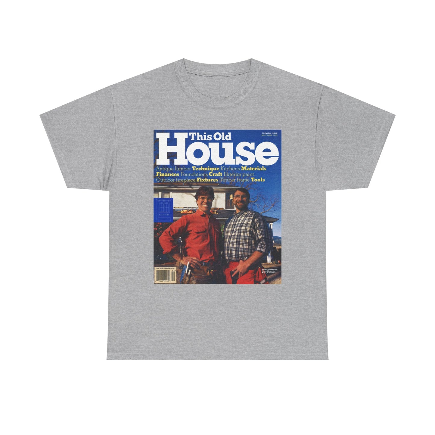 This Old House Graphic T Shirt Vintage New England Unisex Heavy Cotton Tee