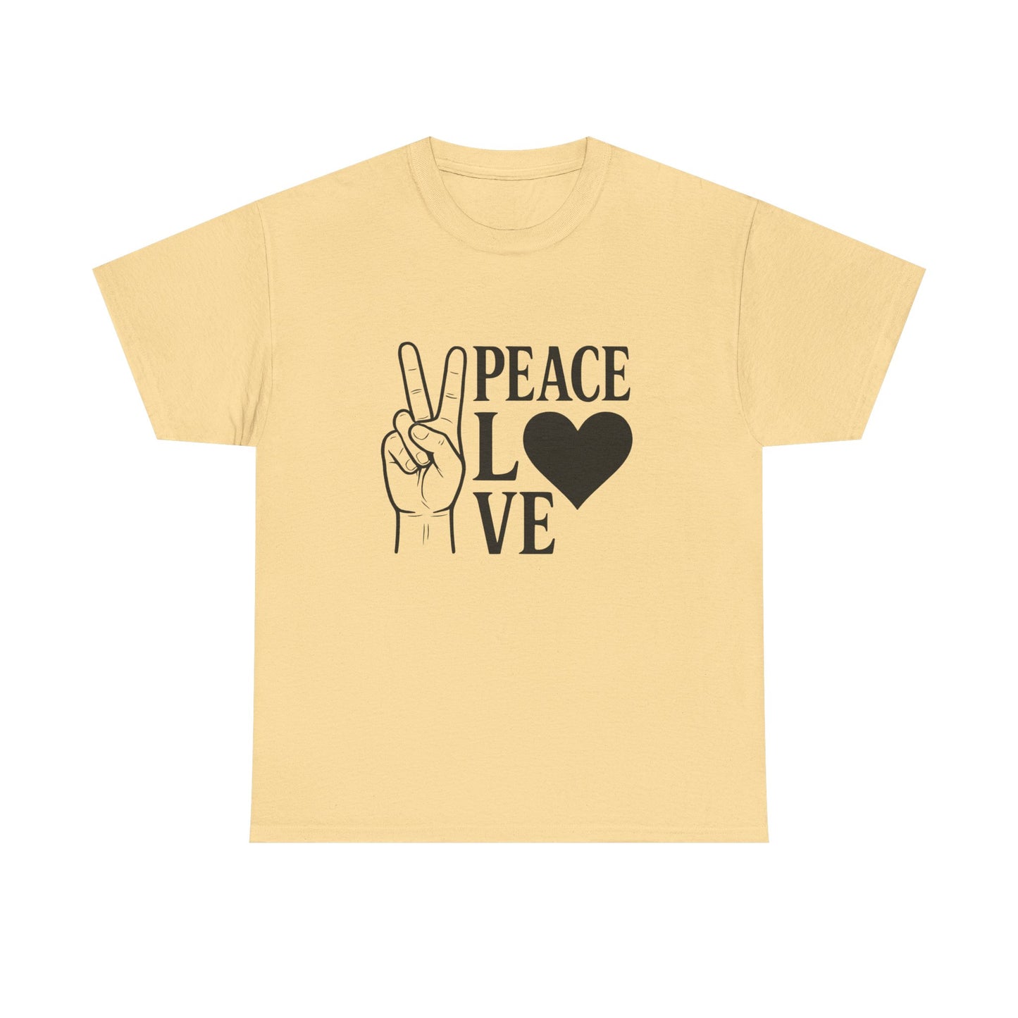 Peace And Love Graphic T Shirt Adult NEW
