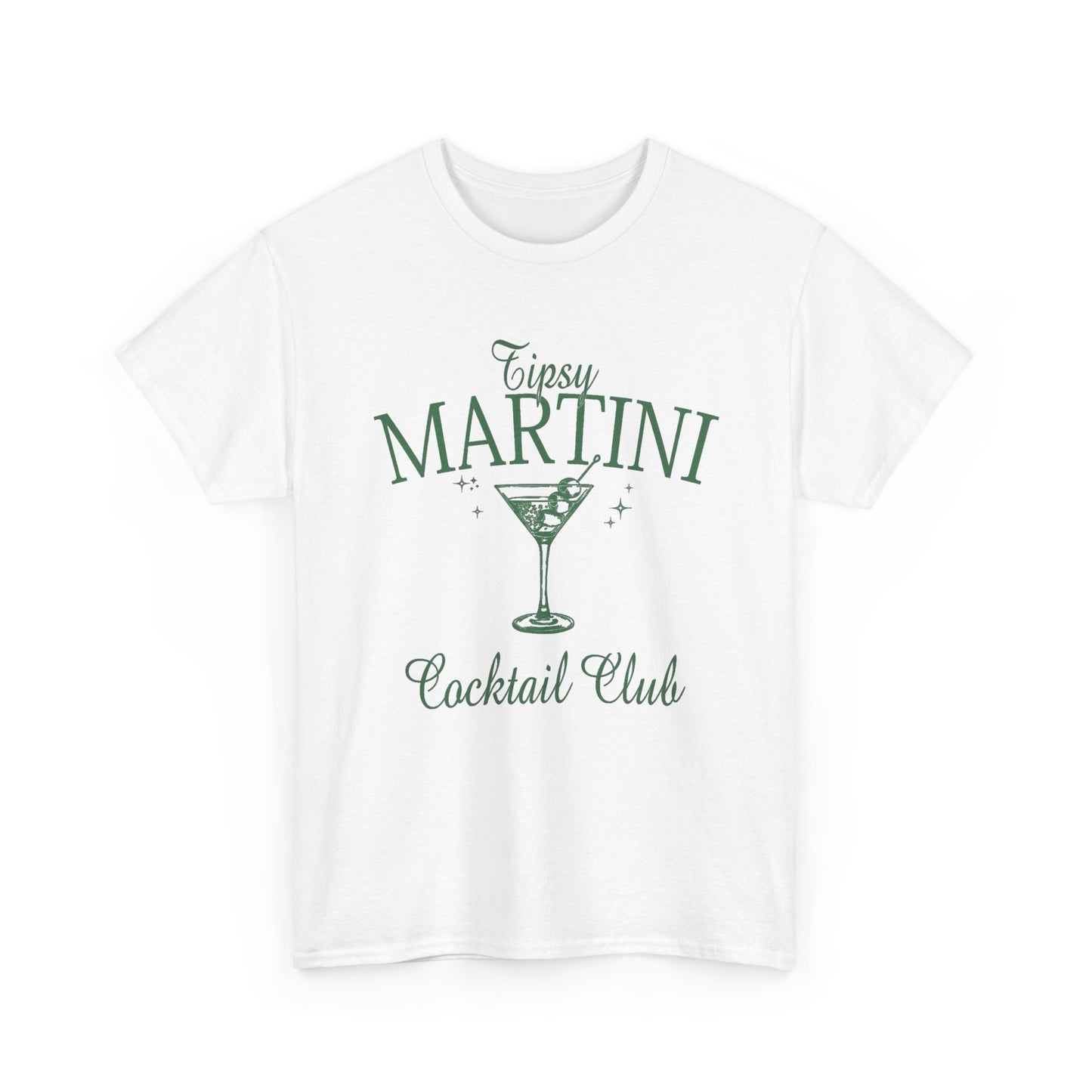 Tipsy Martini Club Graphic T Shirt NEW Unisex Heavy Cotton Tee
