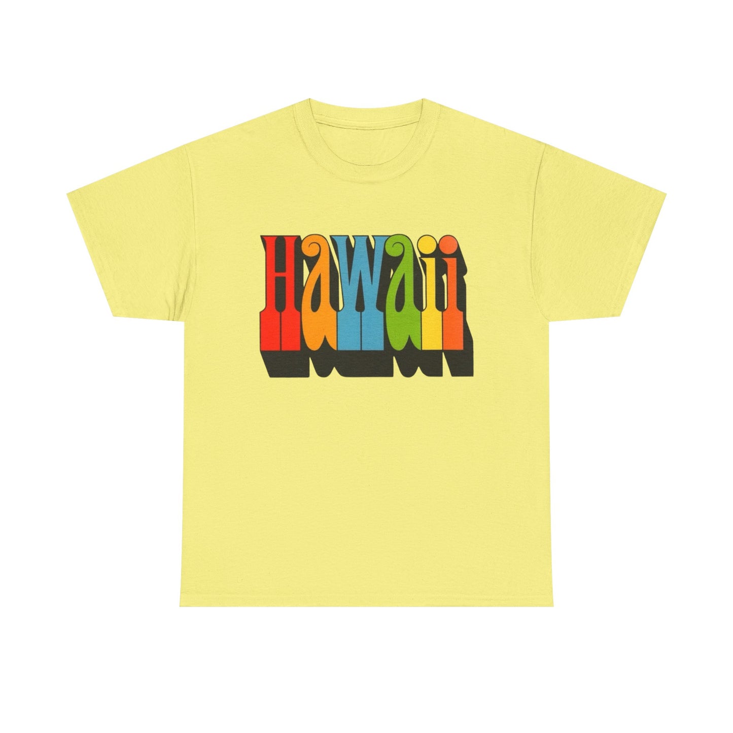Hawaii Retro Graphic T Shirt Unisex Heavy Cotton Tee