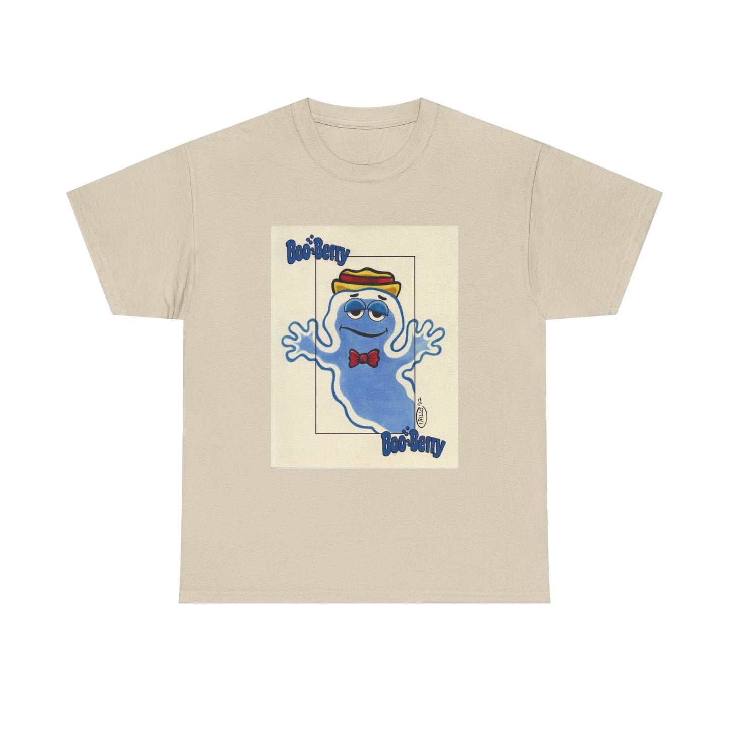 Boo Berry Tshirt Vintage Poster Cereal Retro Unisex Heavy Cotton Tee