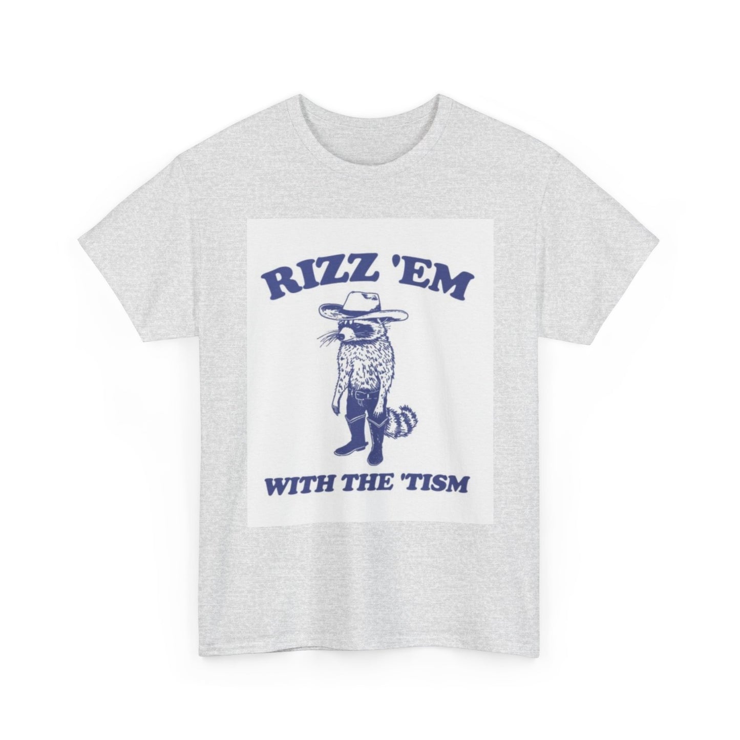 Rizz Em With The Tism Graphic T Shirt Funny Autistic Graphic Unisex Heavy Cotton