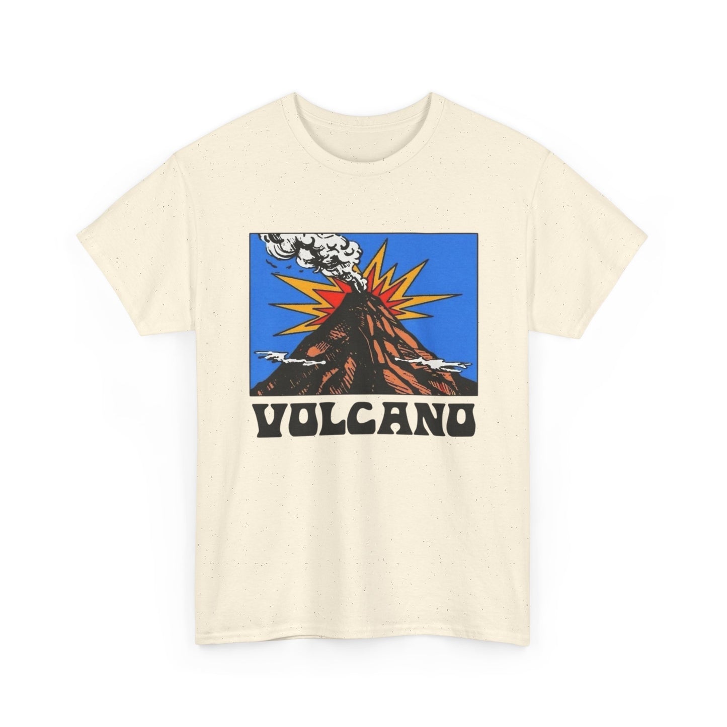 Volcano Graphic T Shirt ADULT NEW Unisex Heavy Cotton Tee