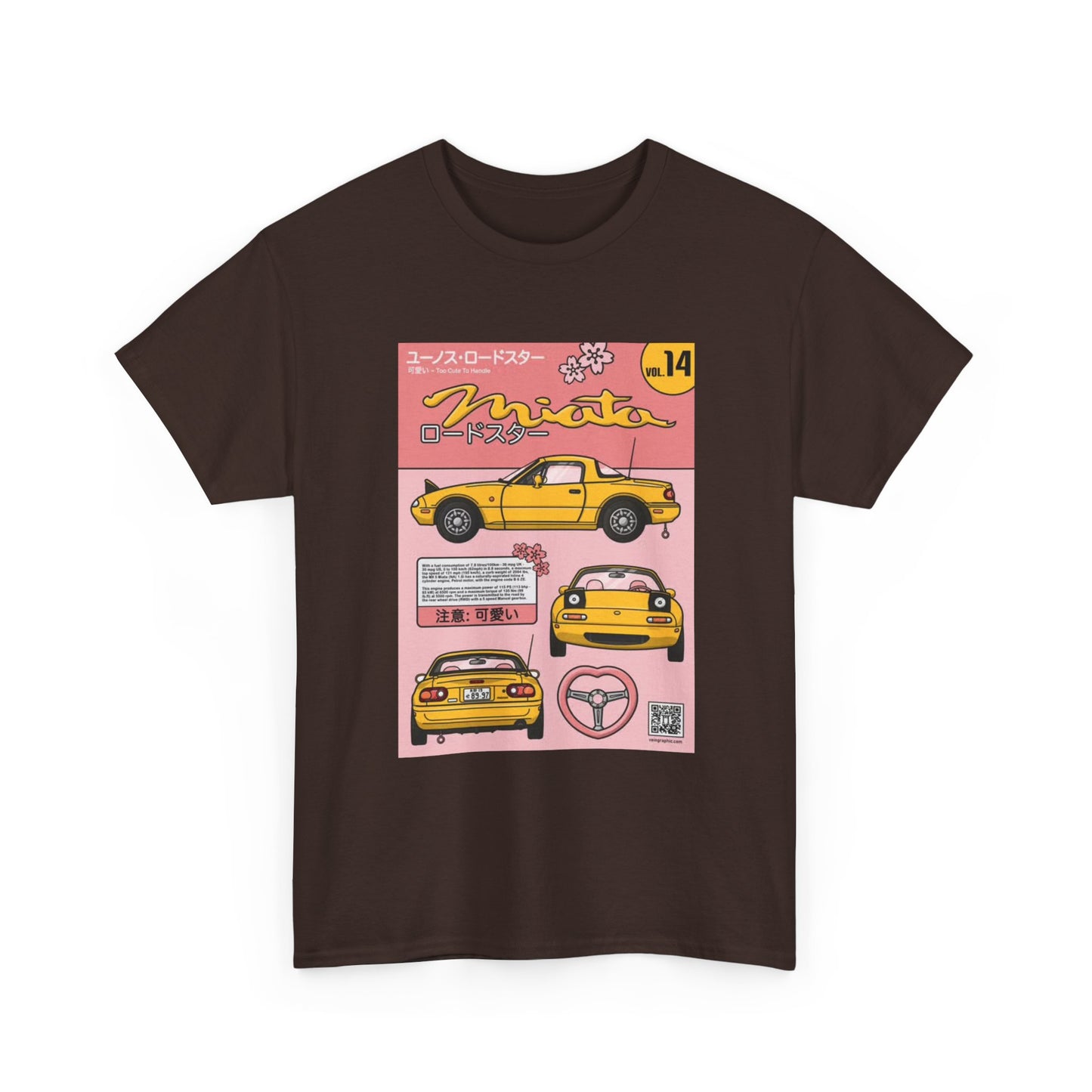 Mazda Miata Tshirt JDM Graphic Anime Cute Unisex Heavy Cotton Tee