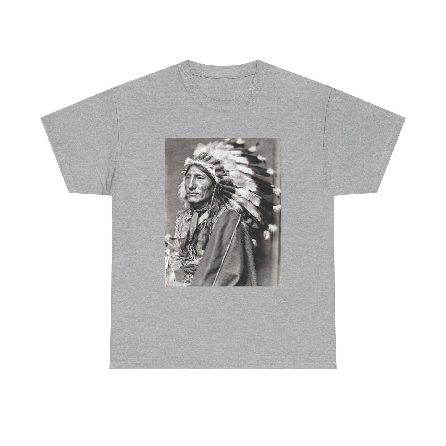 Native American Sitting Bull Indian Tshirt Pride New Unisex Heavy Cotton Tee