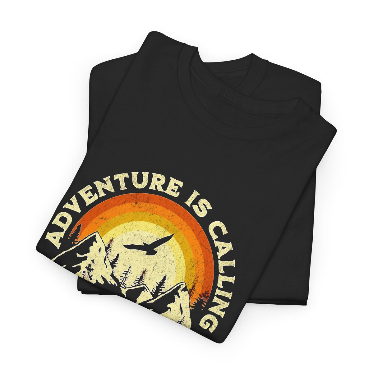 Adventure Is Calling Graphic T Shirt Men's Heavy Cotton Tee