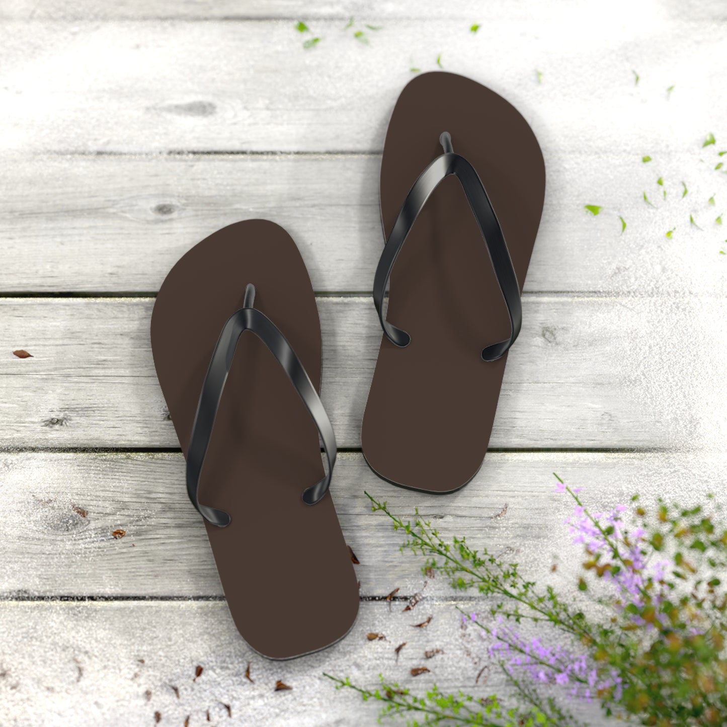 Dark Brown neutral Flip Flops, Sandals Slides, Summer Footwear, Brand New