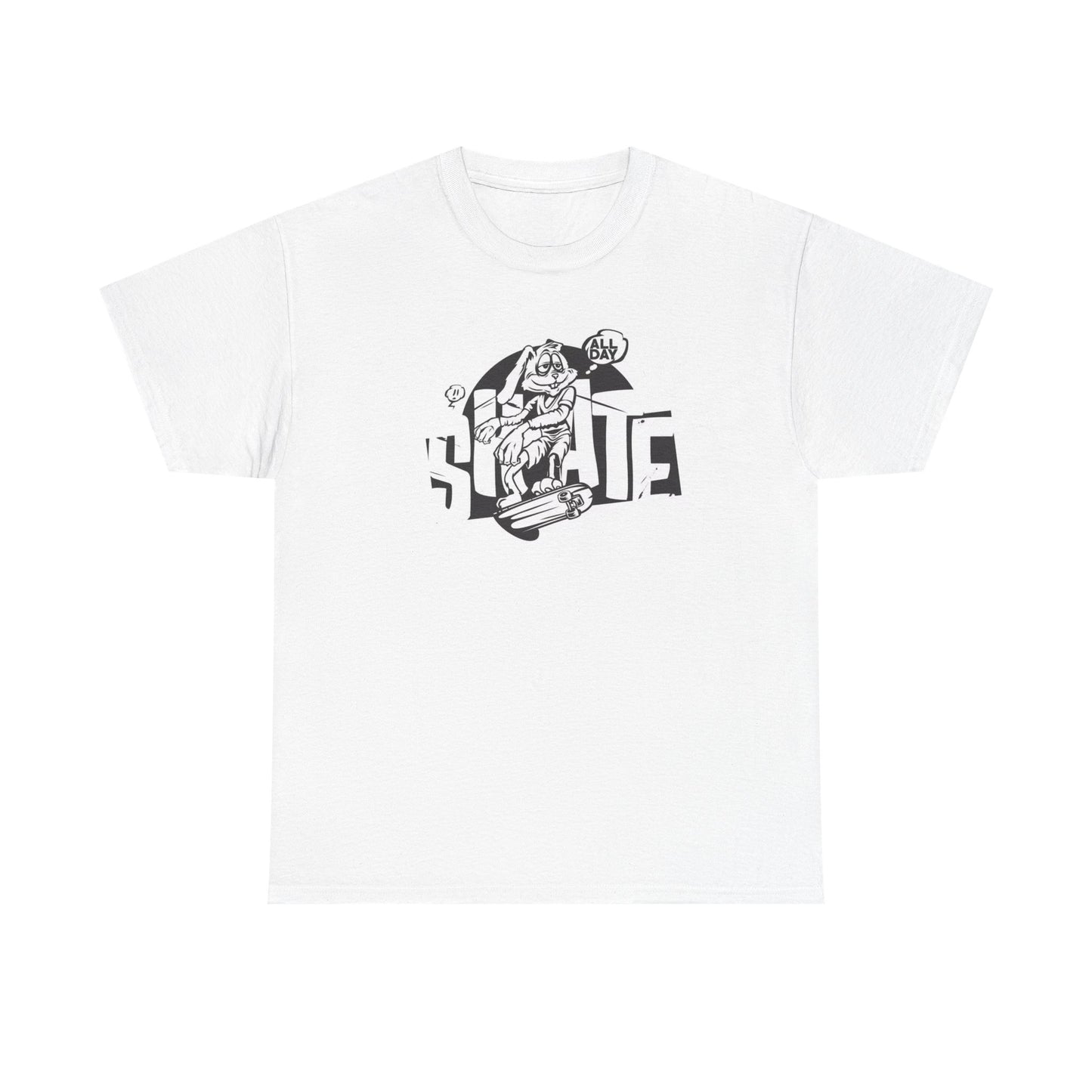 Skate All Day Graphic T Shirt Unisex Heavy Cotton Tee