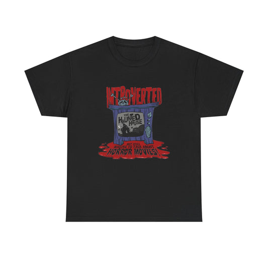 Haunted House Horror Movies Graphic T Shirt Unisex Heavy Cotton Tee