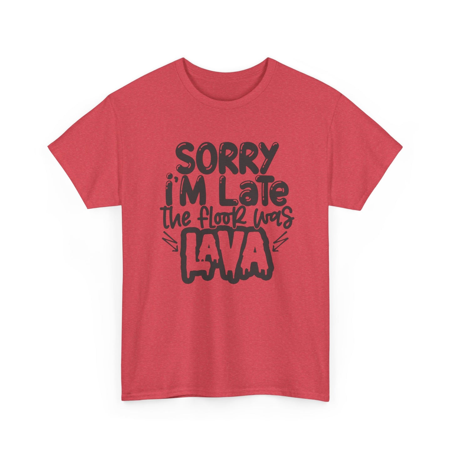 The Floor Was Lava Graphic T Shirt Unisex Heavy Cotton Tee
