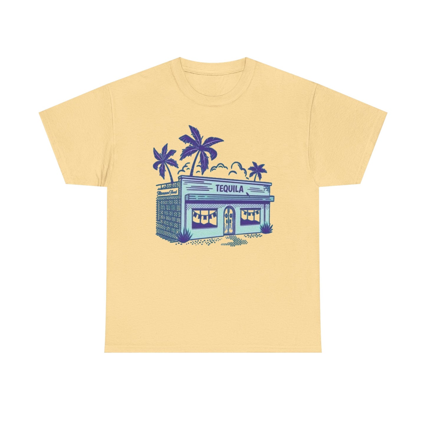 Tequila Bar Retro Graphic T Shirt NEW Vintage Unisex Heavy Cotton Tee
