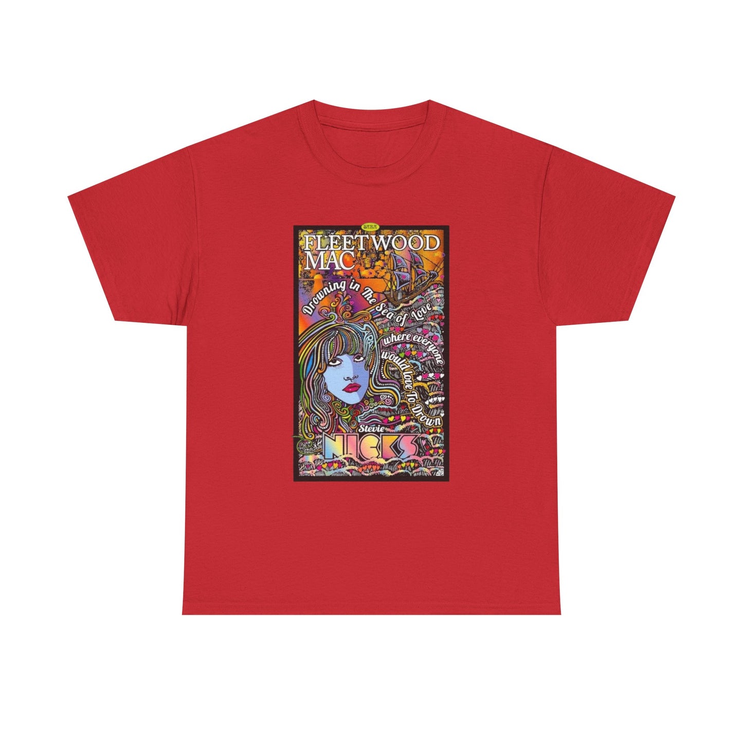 Fleetwood Mac T-shirt graphic vintage art 70s Unisex Heavy Cotton Tee