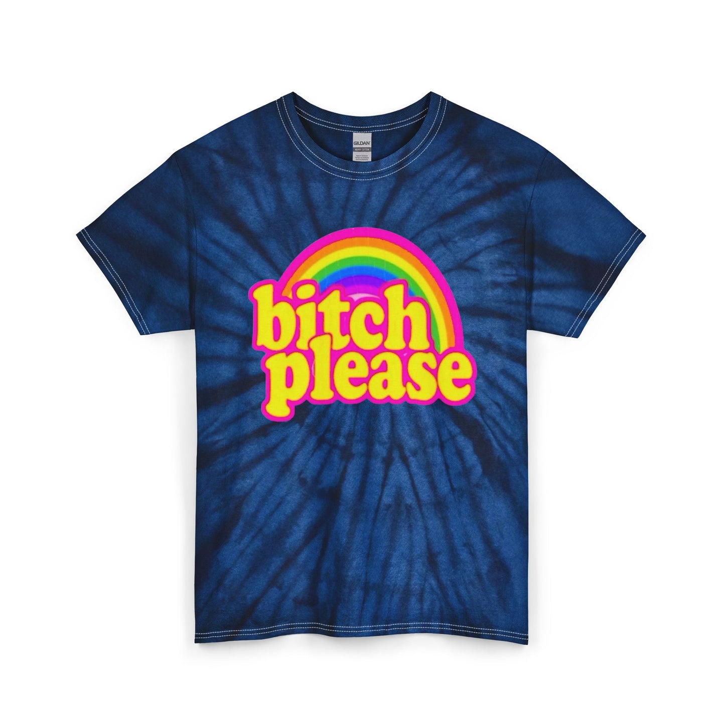 Bitch Please Funny Rainbow Graphic T Shirt Unisex Tie Dye Cotton Tee Gift