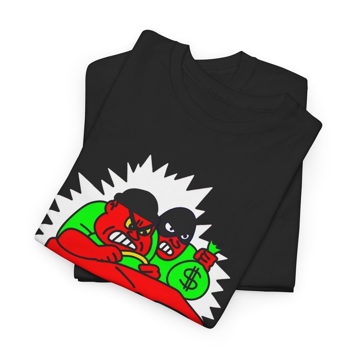 Vintage Bank Robbers Bandits Graphic T Shirt Unisex Heavy Cotton Tee