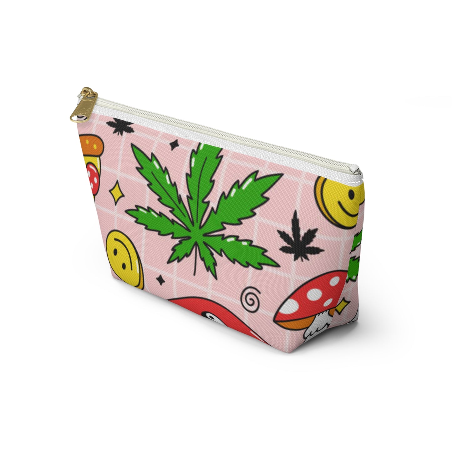90s Weed Funny Graphic Travel Bag Multi ColorAccessory Pouch w T-bottom