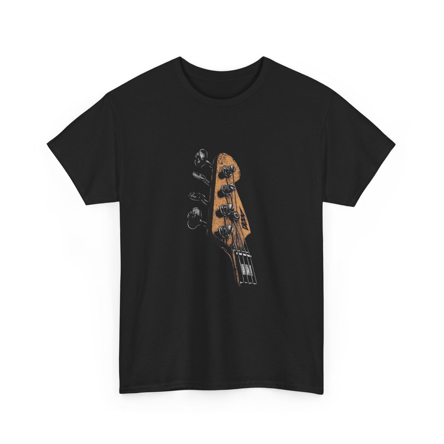 Retro Guitar Art Graphic T Shirt Unisex Heavy Cotton Tee