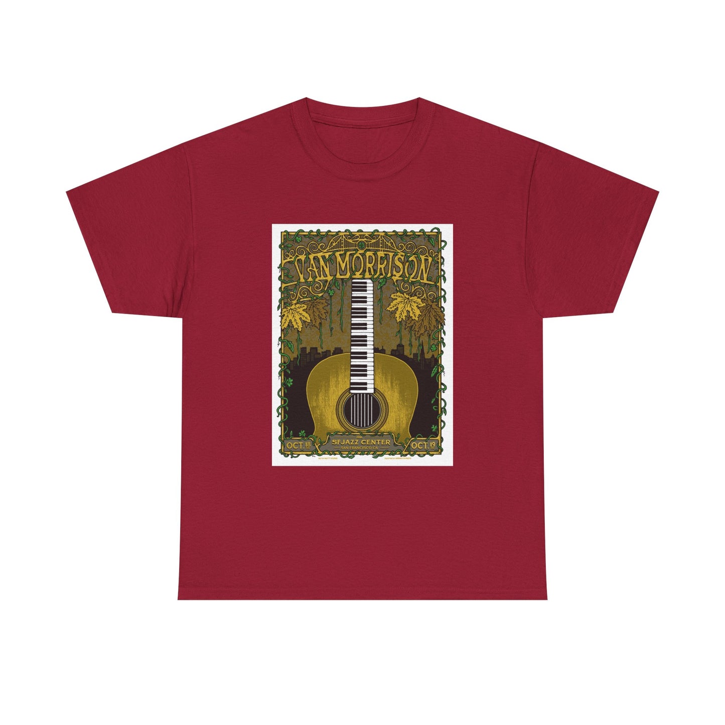 Van Morrison Tshirt Classic Rock Merch Graphic Retro Unisex Heavy Cotton Tee