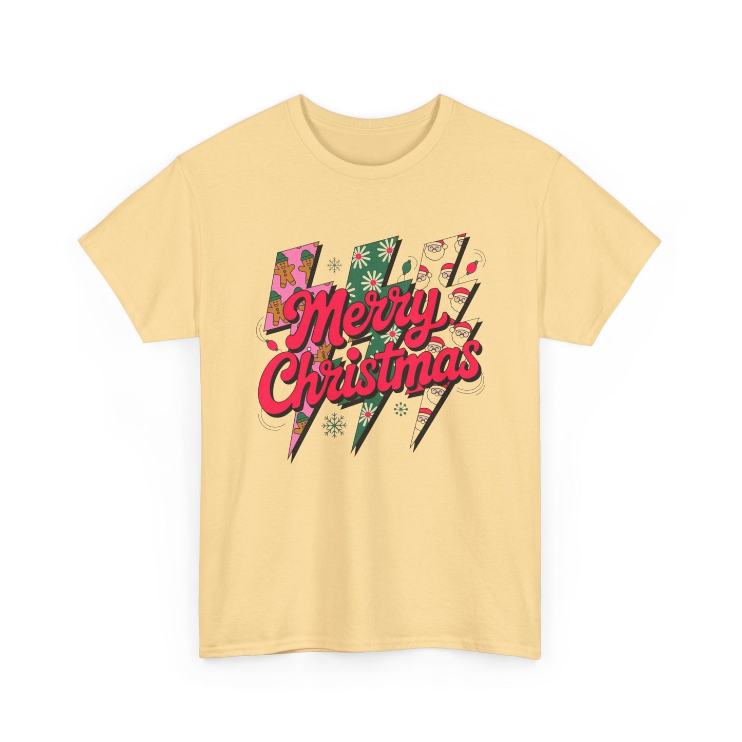 Christmas Lighting Bolts Graphic T Shirt NEW ADULT