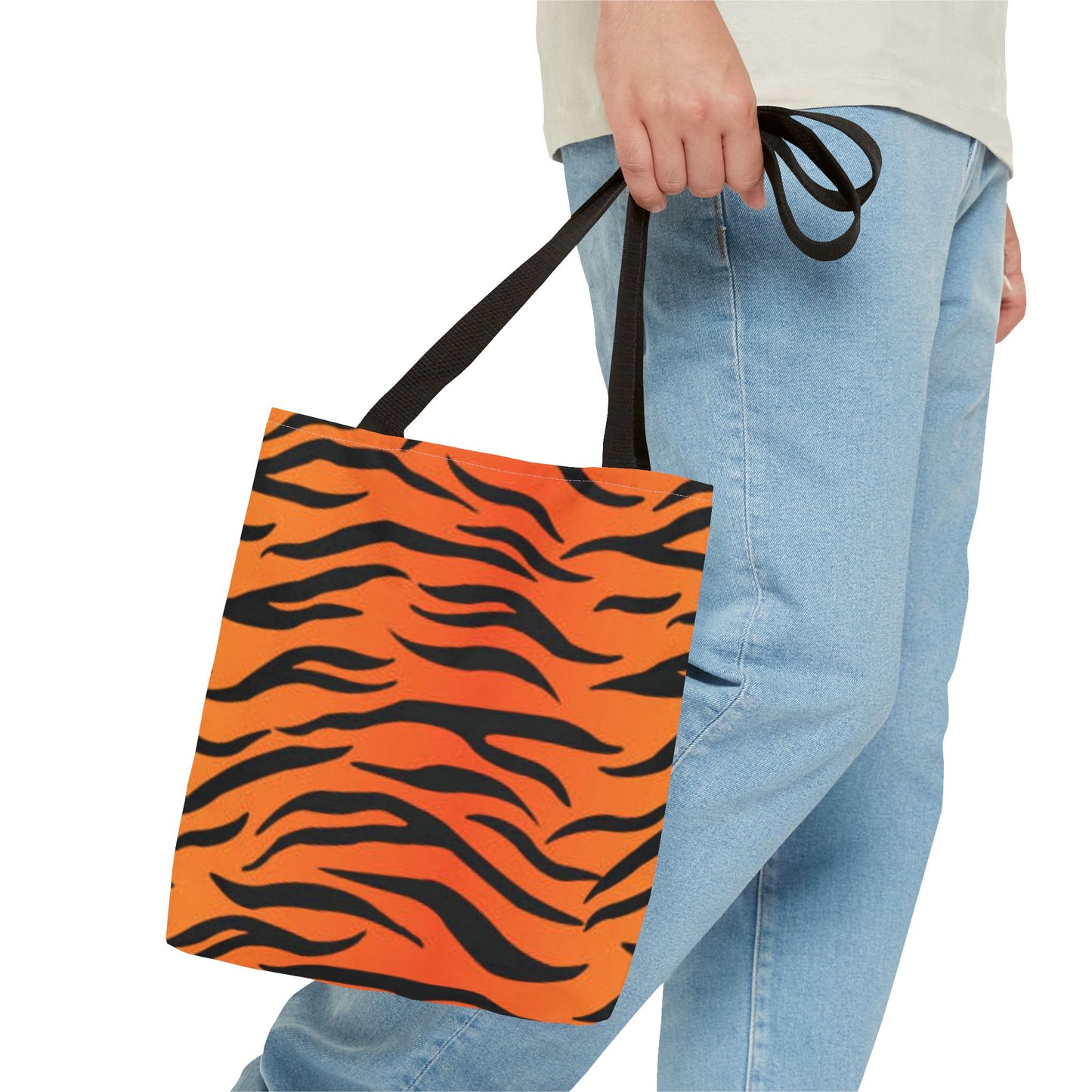 Orange Zebra Print Multi Color BRAND NEW MODERN Tote Bag (AOP)