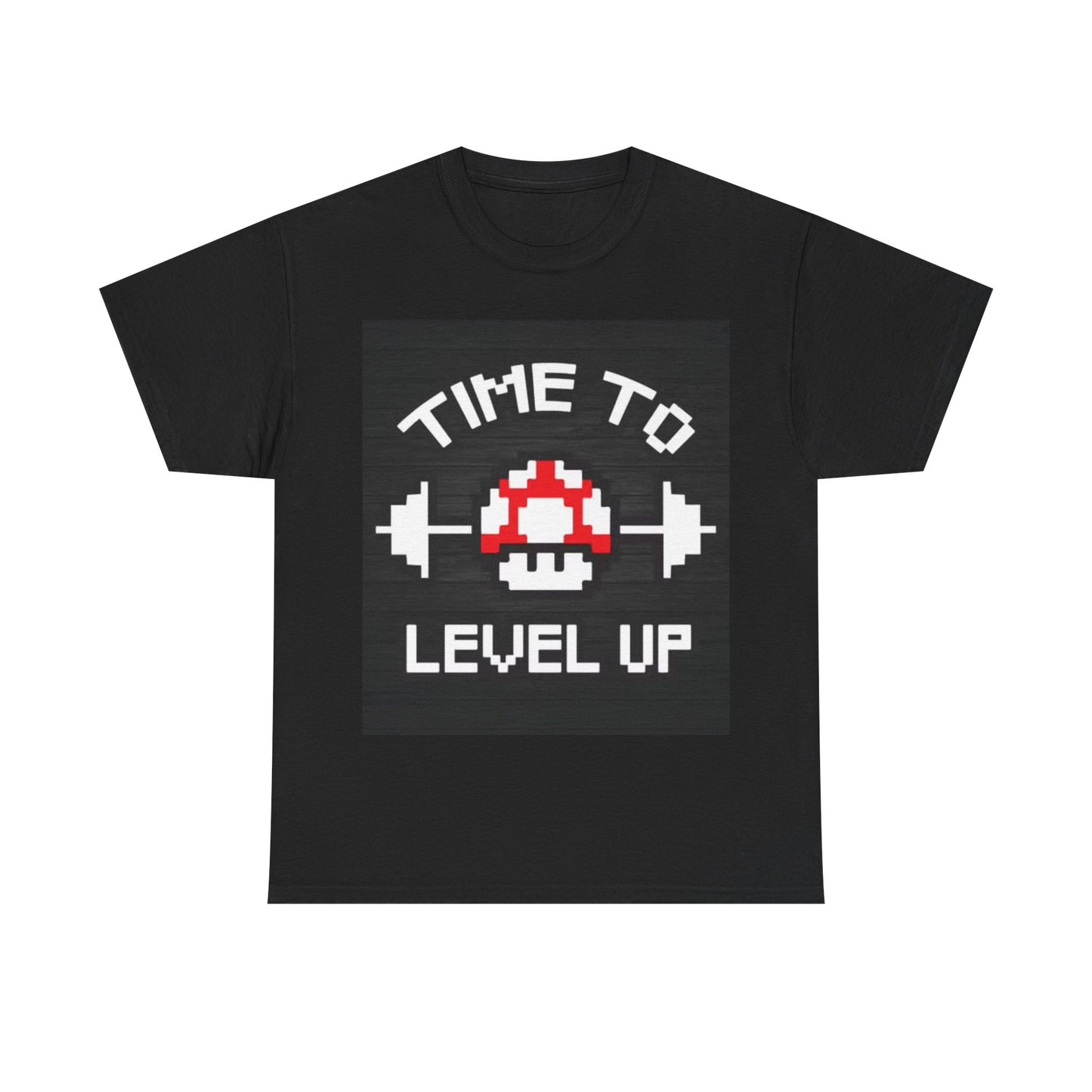 Time to level Up Tshirt GYM Gear Workout Lifting Unisex Heavy Cotton Tee