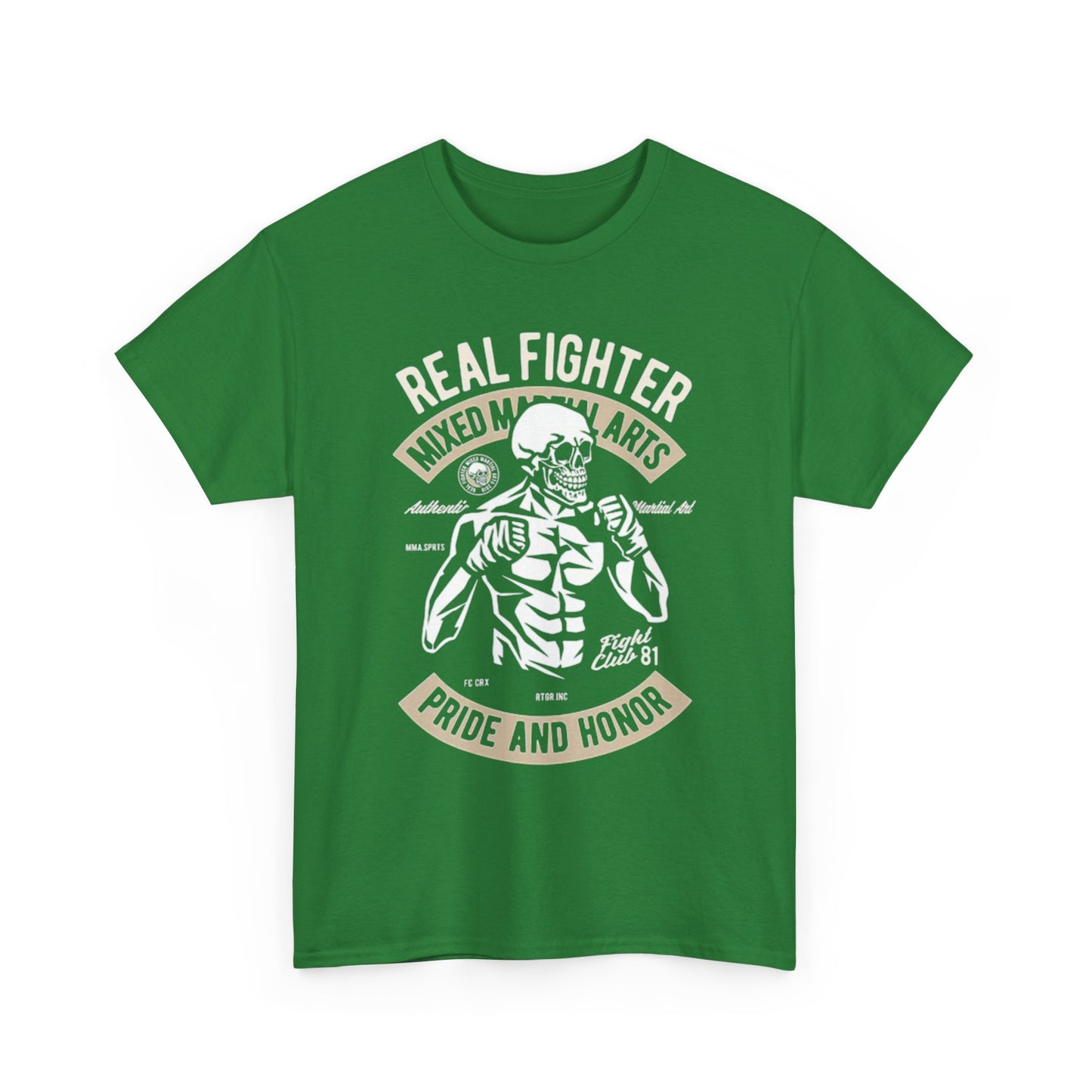Real Fighter MMA Graphic T Shirt Boxing GYM Unisex Heavy Cotton Tee