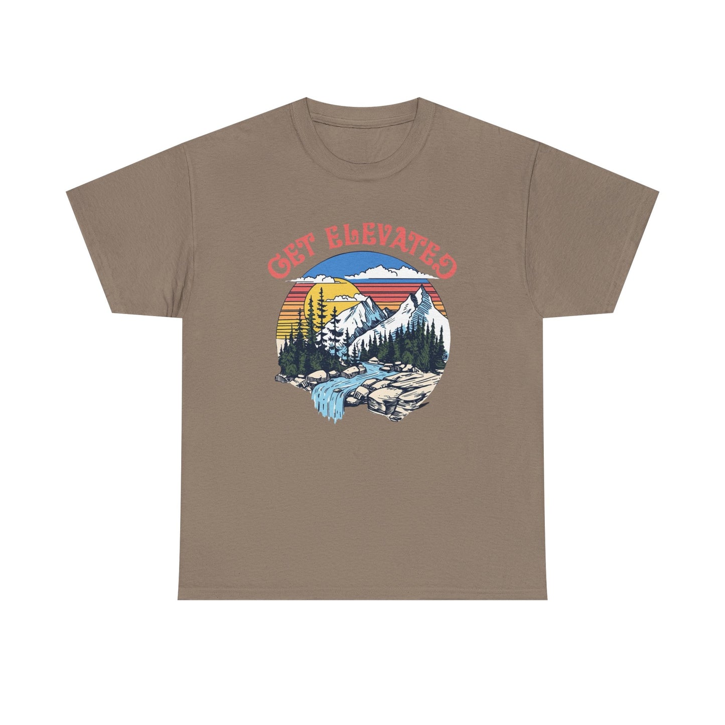 Get Elevated Outdoors Graphic T Shirt Unisex Heavy Cotton Tee