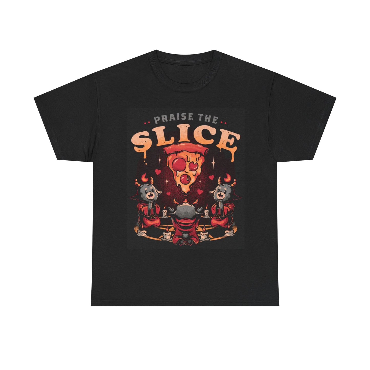 Praise The Slice Tshirt Funny One Bite Pizza Lover New York Unisex Heavy Cotton