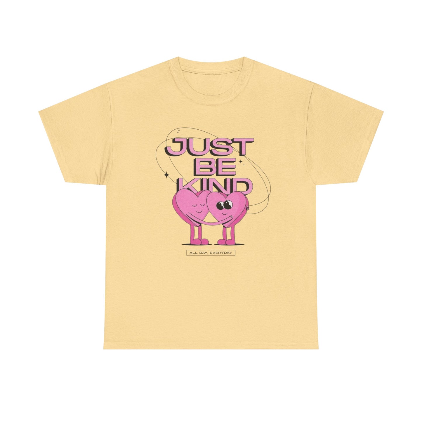 Just Be Kind Retro Graphic T Shirt Unisex Heavy Cotton Tee