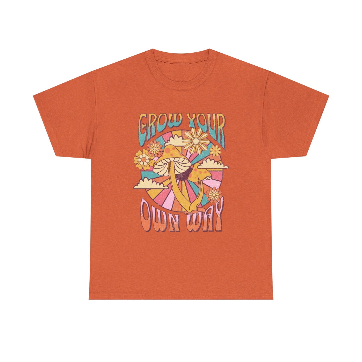 Grow Your Own Way Mushrooms Graphic T Shirt NEW ADULT TEE
