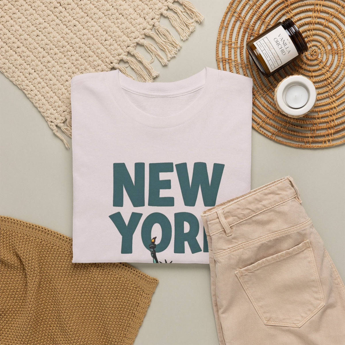 New York City Pizza Graphic T Shirt Men's Retro Heavy Cotton Tee